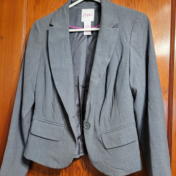 Candie's Flared Grey Blazer - Picture 1 of 3